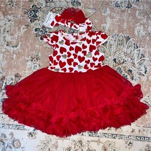 Tommy Bahama Kids Heart Tutu Dress - Valentine’s Day